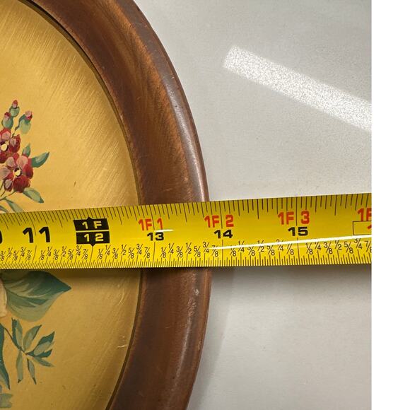 Vintage Robinhood Ware Wood Serving Tray Hand Painted Yellow Flowers USA - Picture 7 of 7